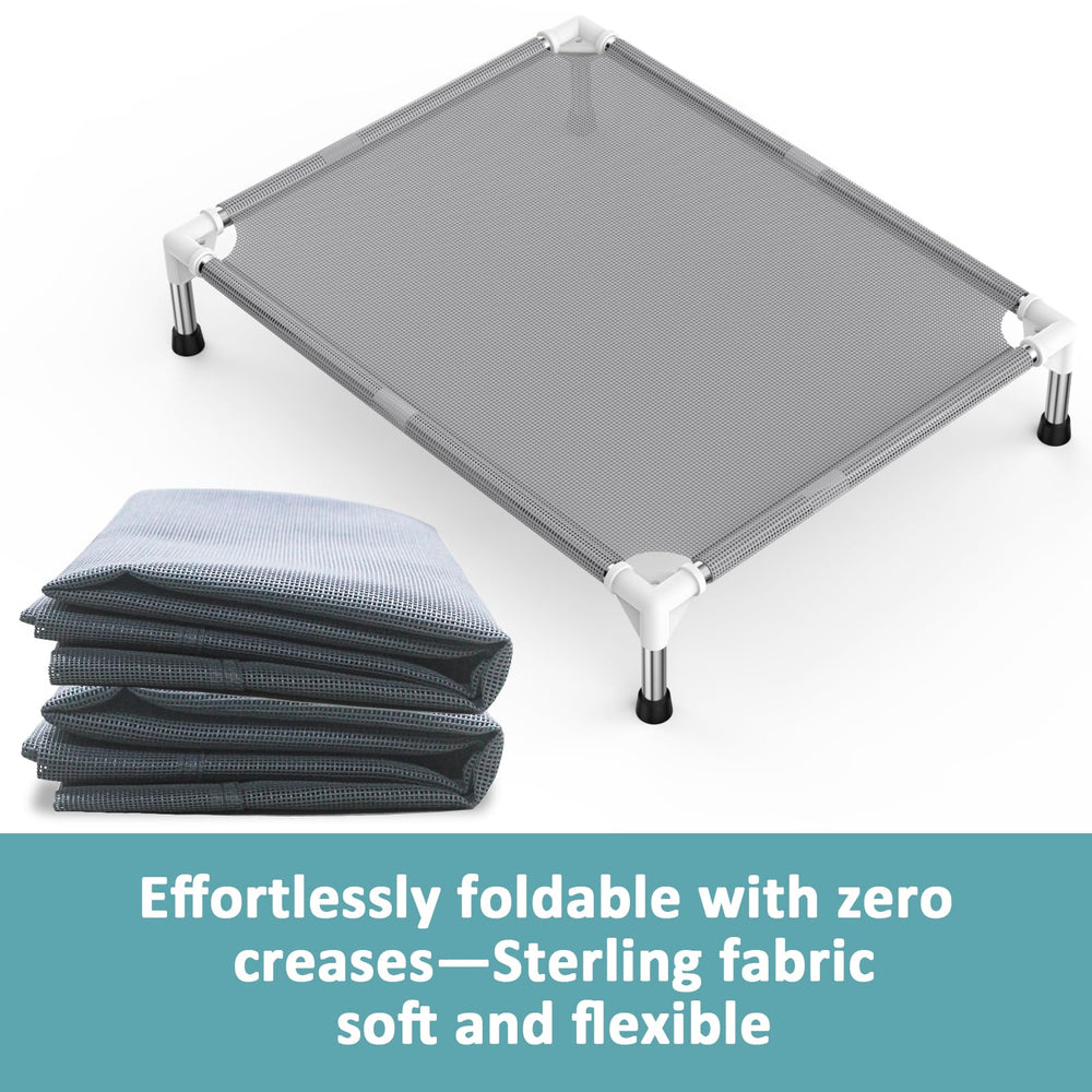 Dopliv bed with anti-slip feet for stable use on varied surfaces.