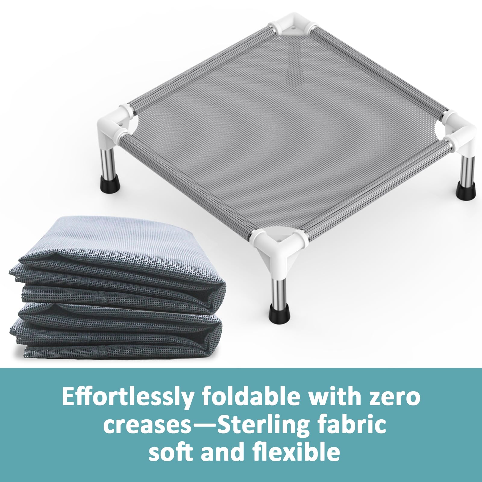 Dopliv indoor-outdoor dog bed withstands weather for year-round use.