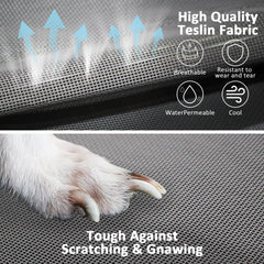 Dopliv elevated dog bed with stainless steel frame for durable indoor or outdoor use.