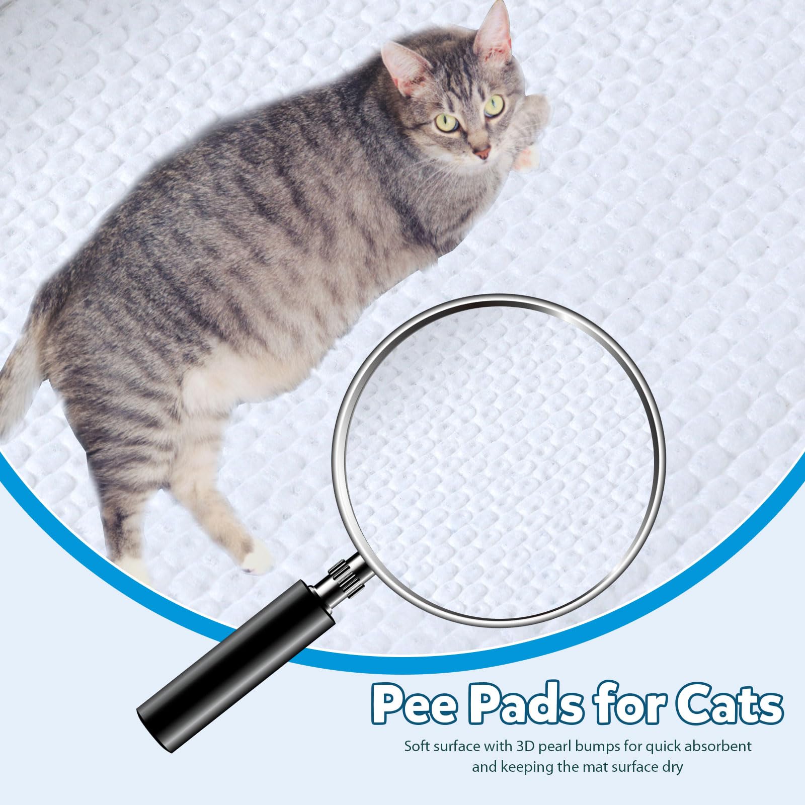 DOQVTIZAY pad refill demonstrates gel-lock action to minimize leaks near litter areas.
