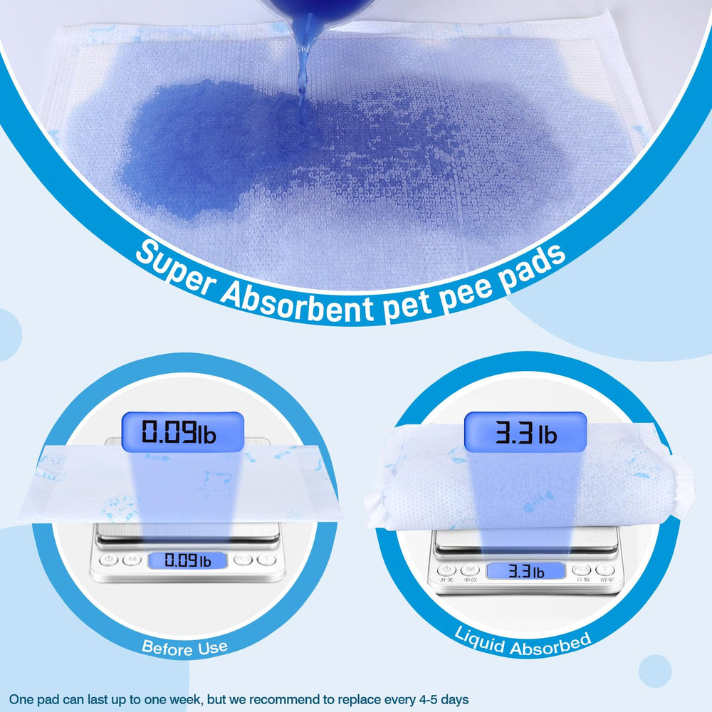 DOQVTIZAY cat pad refills absorbent-core close-up highlights gel formation to lock moisture.