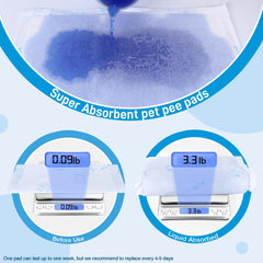 DOQVTIZAY cat pad refills absorbent-core close-up highlights gel formation to lock moisture.