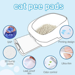 DOQVTIZAY cat pad refills diamond-quilted-top shows even distribution of liquid absorption.