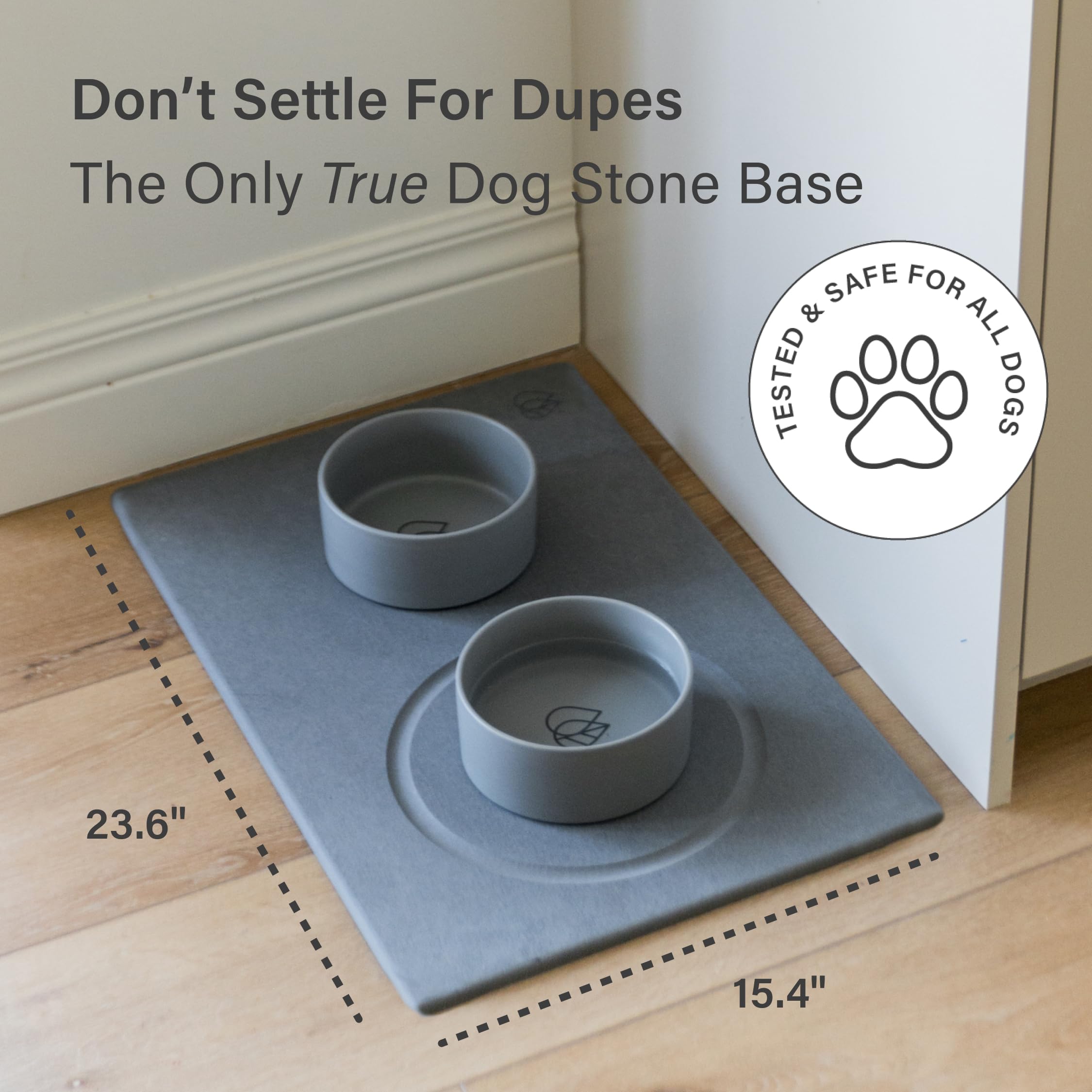 Dorai Stone Drying Mat measures 23.6 by 15.4 inches for ample space