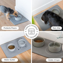 Dorai Stone Drying Mat is easy to clean and resists odors after feeding