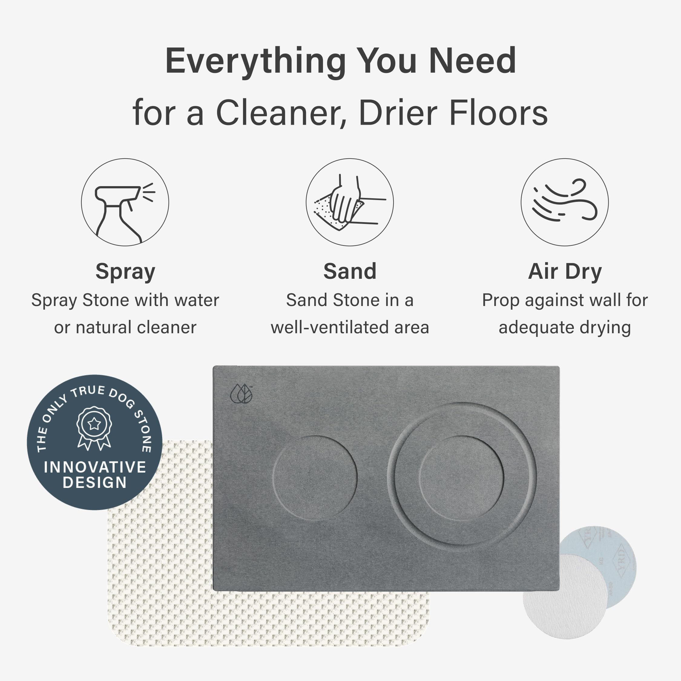 Dorai Stone Drying Mat features a modern design that fits home decor