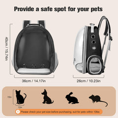 Dorphy carrier backpack shows surroundings through window, helping pets feel safer during outings.