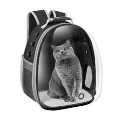 Dorphy Space Capsule Cat Carrier Backpack with transparent window for engaging travel moments.