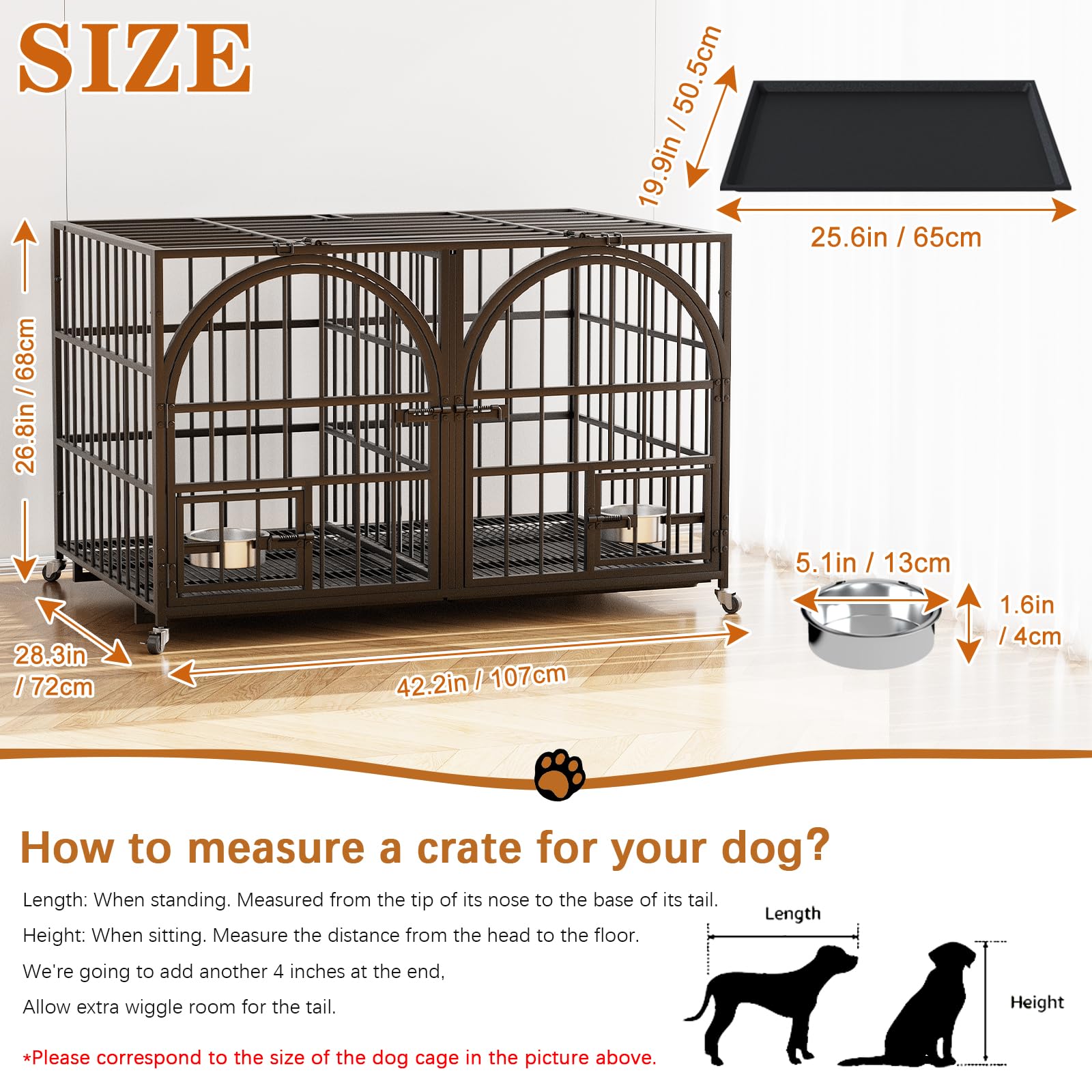 Dosker crate top-open design for easy access and interaction with your dog.