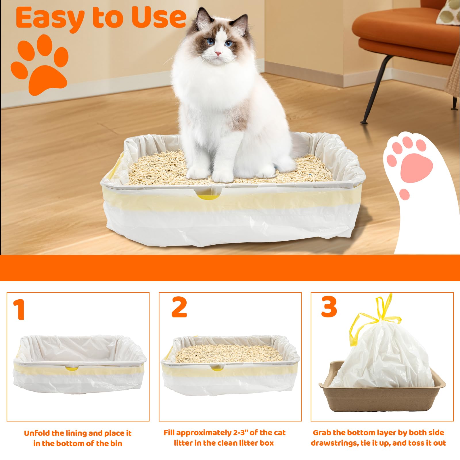 Dote on pet easy-clean design makes weekly litter changes simpler