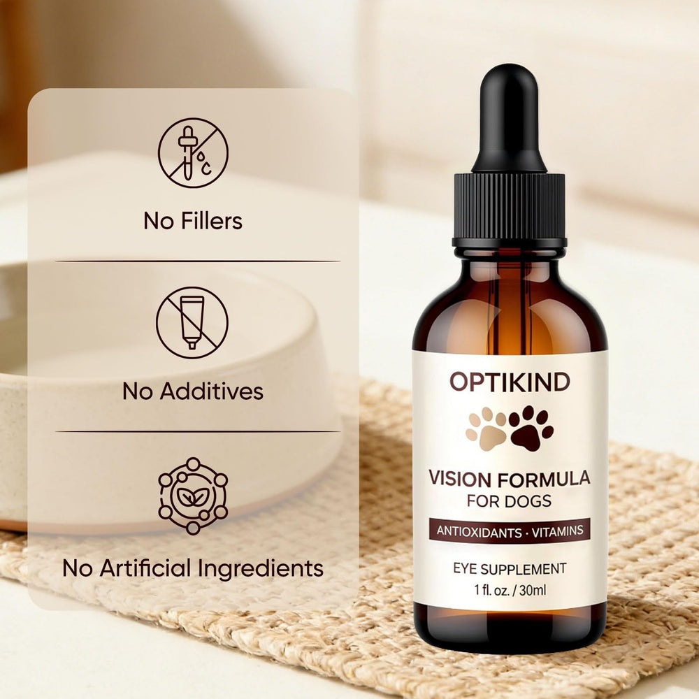 Dotkara Optikind Vision Drops senior dogs may benefit from gentle support.