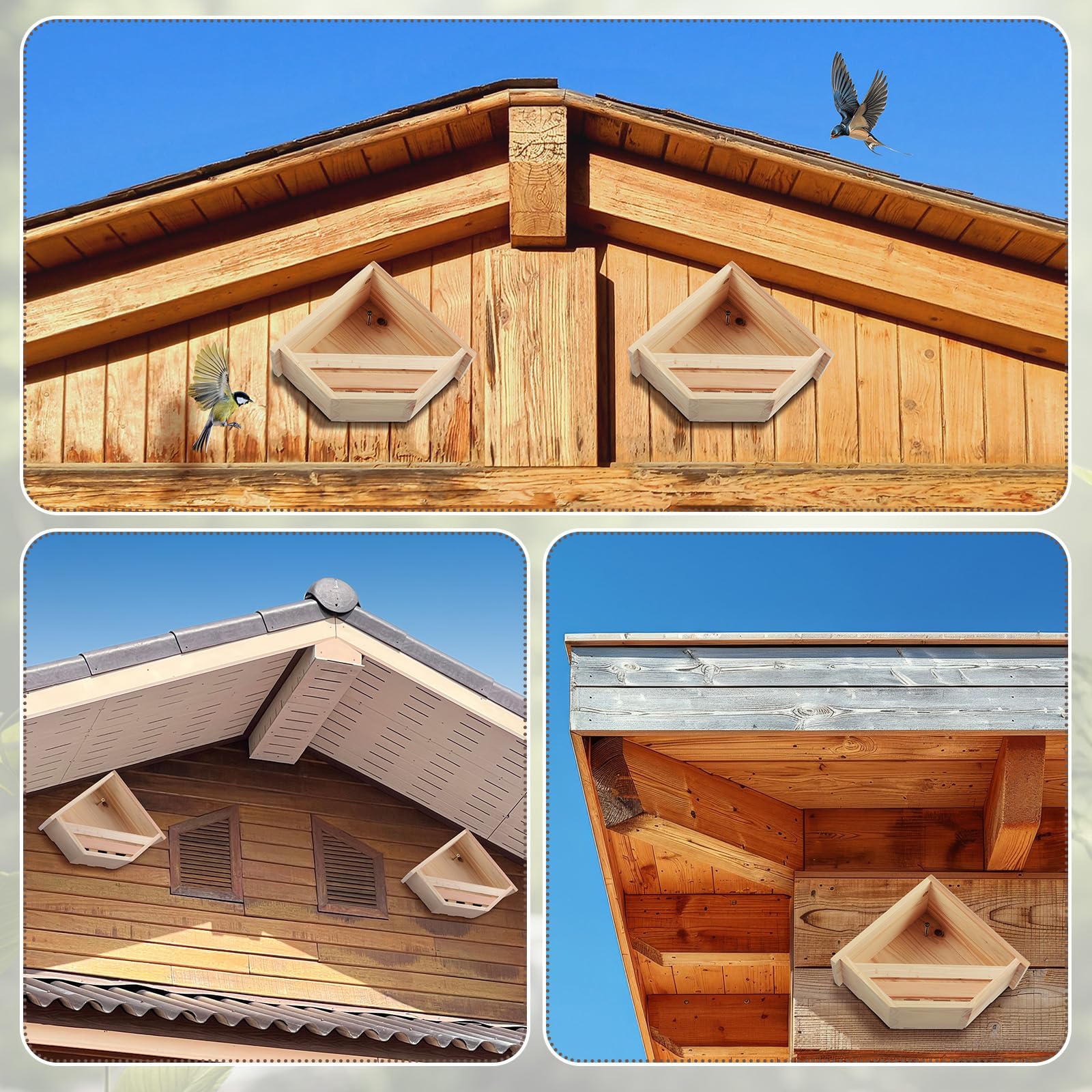DoubleFill Cedar Dove Nesting Box in a garden setting; attracts birds to your yard