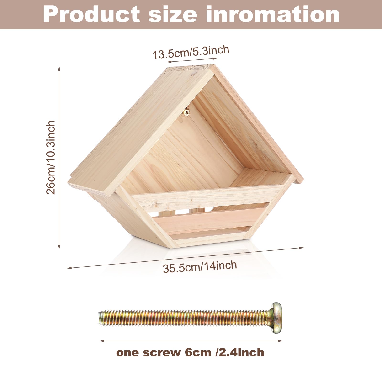 DoubleFill Cedar Dove Nesting Box side view; blends naturally with garden surroundings