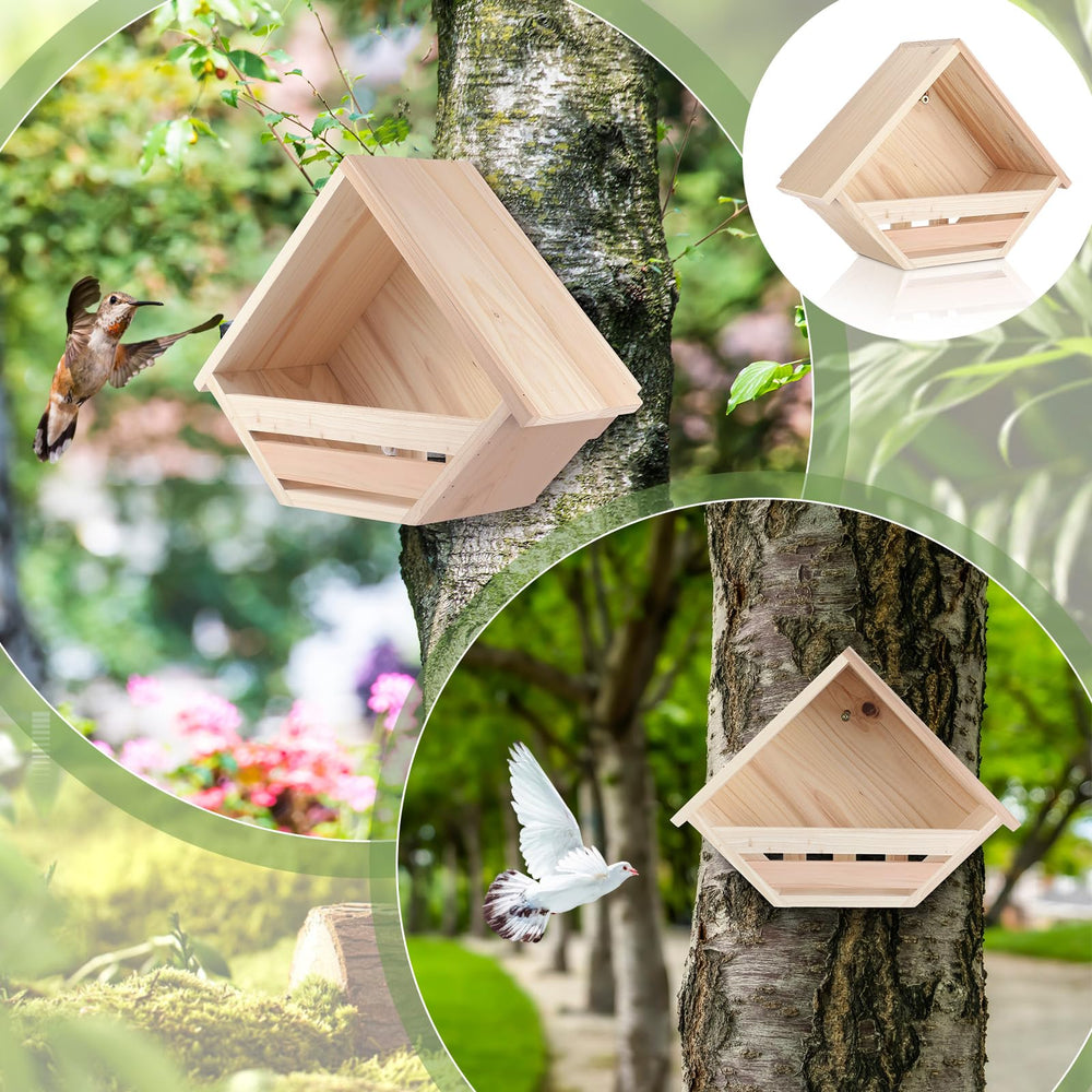 Weatherproof cedar finish on DoubleFill Cedar Dove Nesting Box; protects nests from the elements