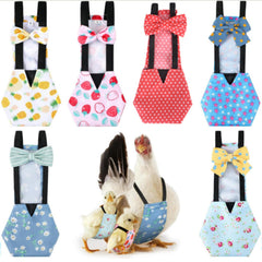 DoubleFill chicken diapers with bowtie for indoor birds offering secure fit