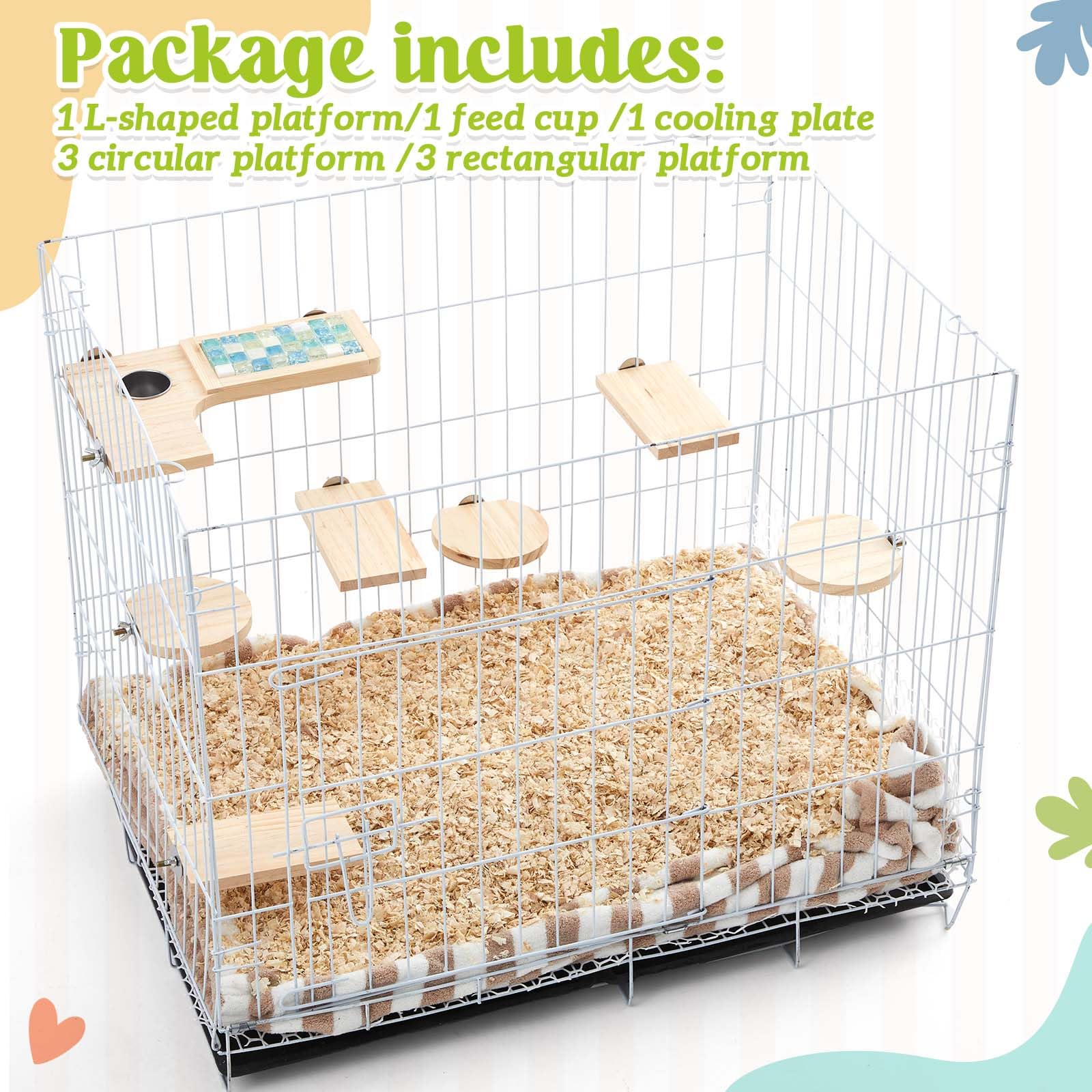 DoubleFill round wooden board provides smooth, safe stepping