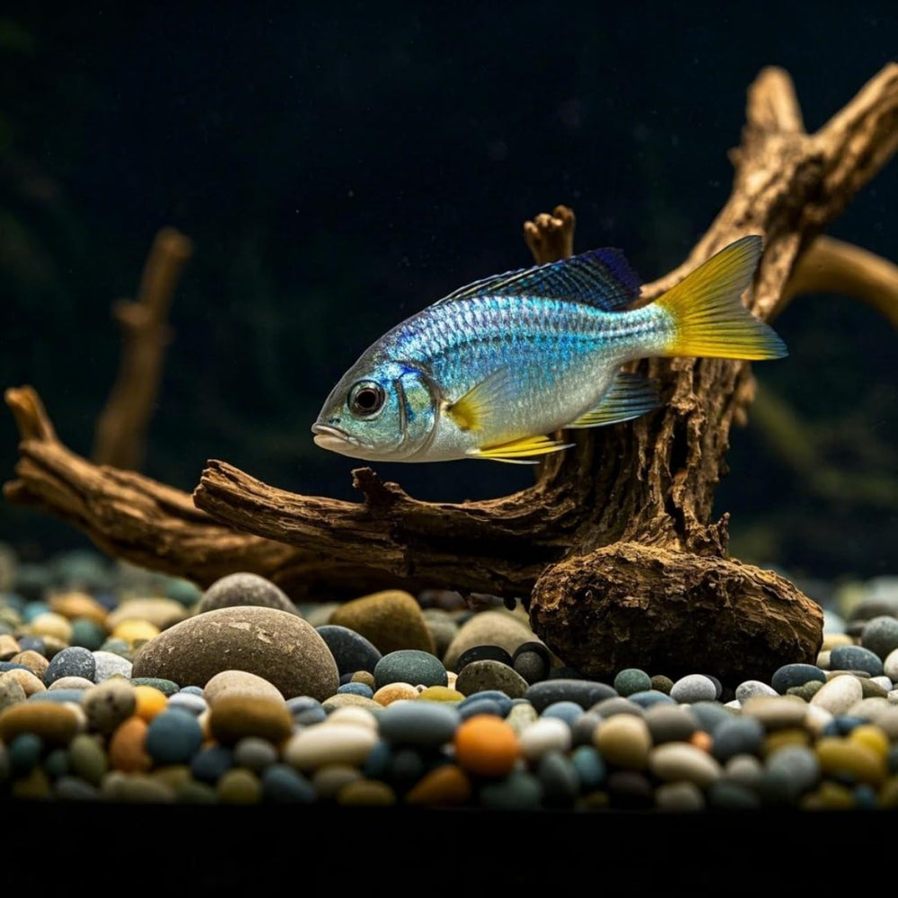 DoubleWood driftwood branch 6-8 inch provides focal structure and habitat depth.