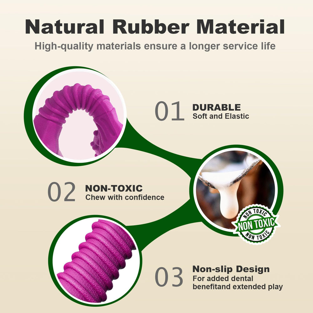 Doudele easy-clean design rinses quickly after messy chews.