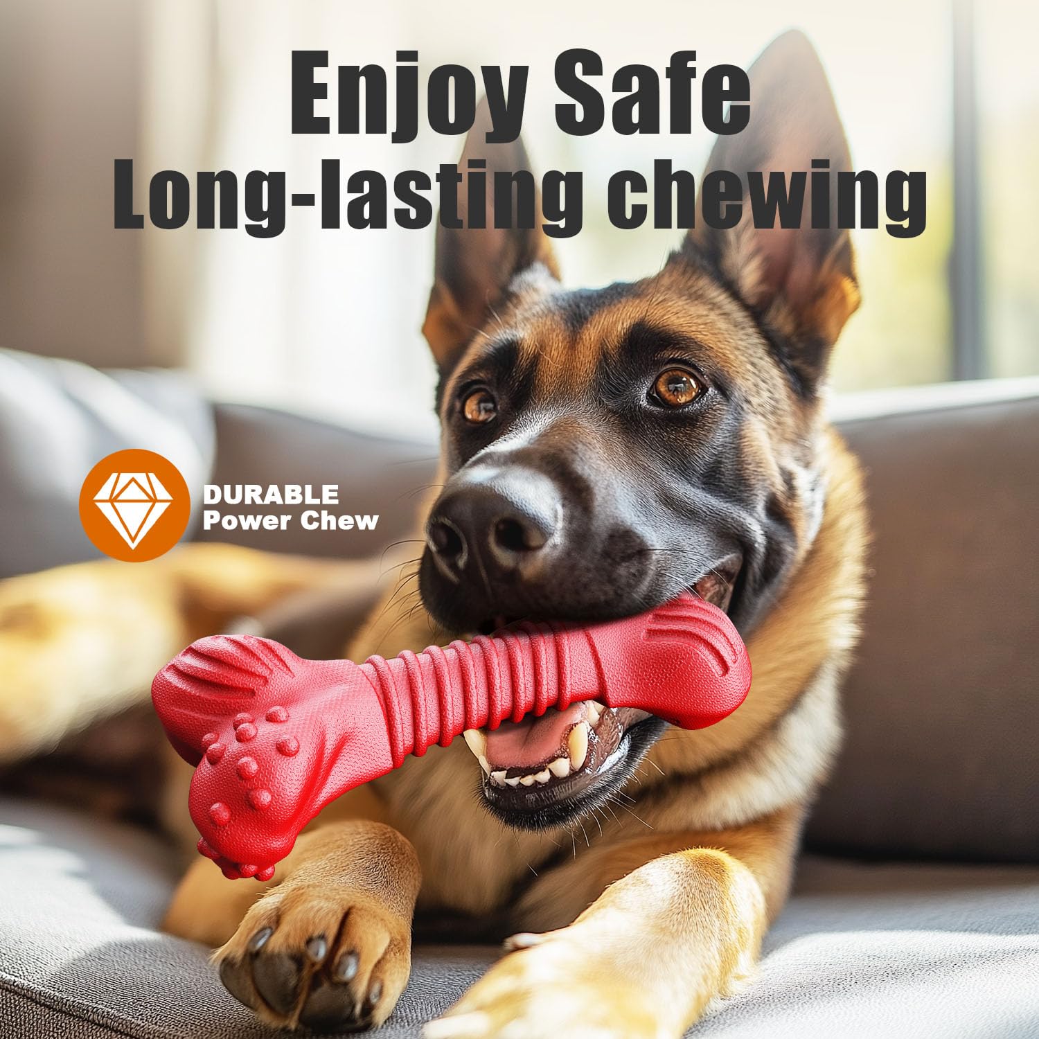 Doudele indoor-outdoor dog toy ideal for aggressive chewers during play.