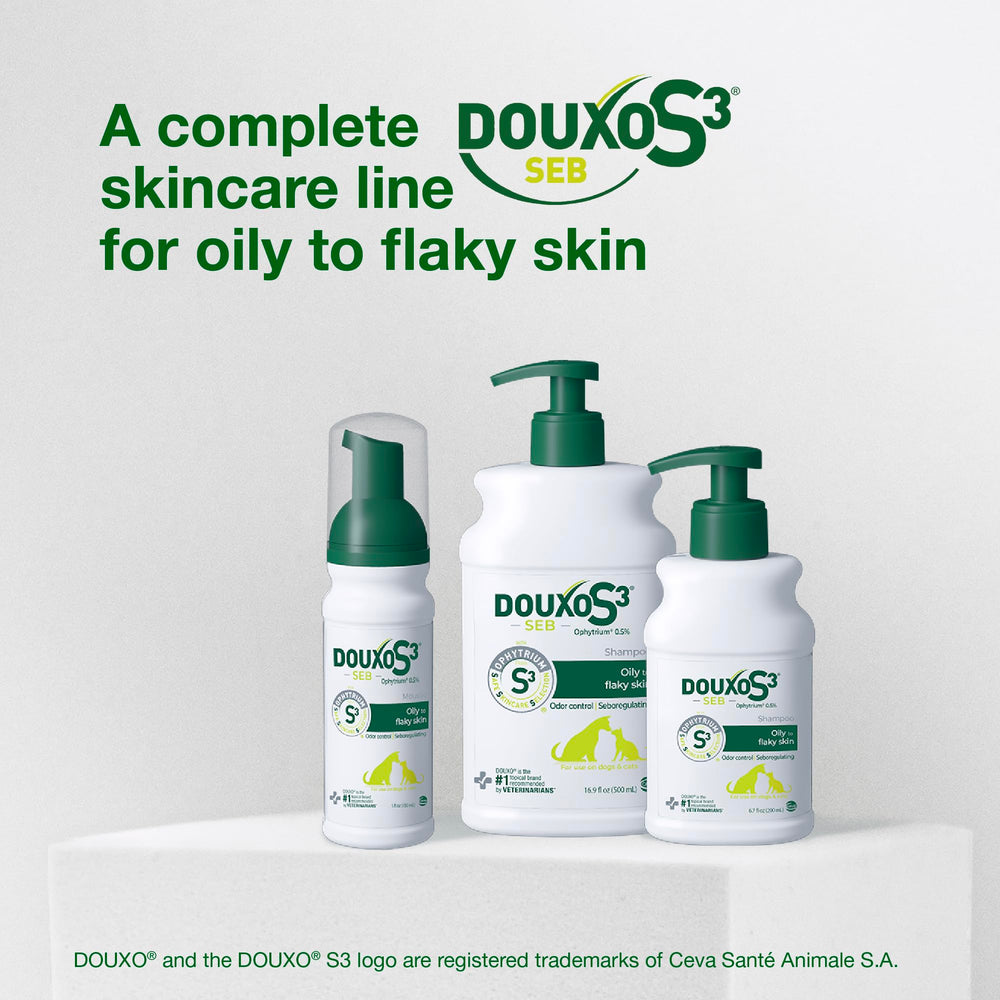Douxo S3 Seb Shampoo with odor control during cleansing
