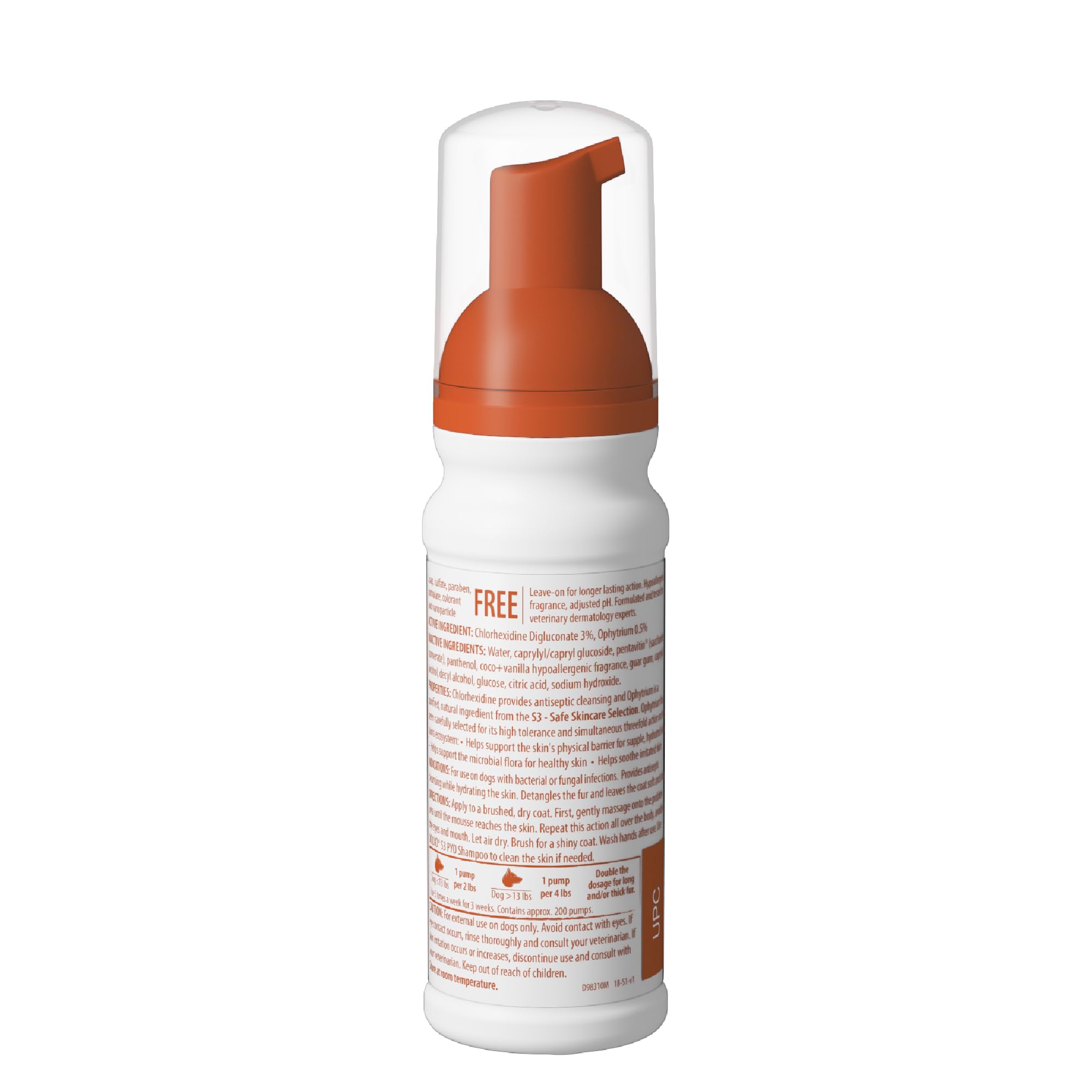 Douxo S3 Pyo Mousse label signals veterinarian-recommended status.