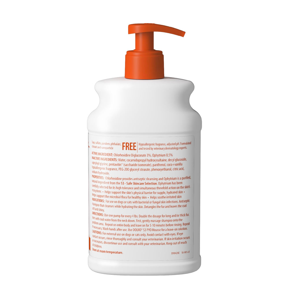 Veterinary-approved Douxo S3 Pyo Shampoo icon with trust seal