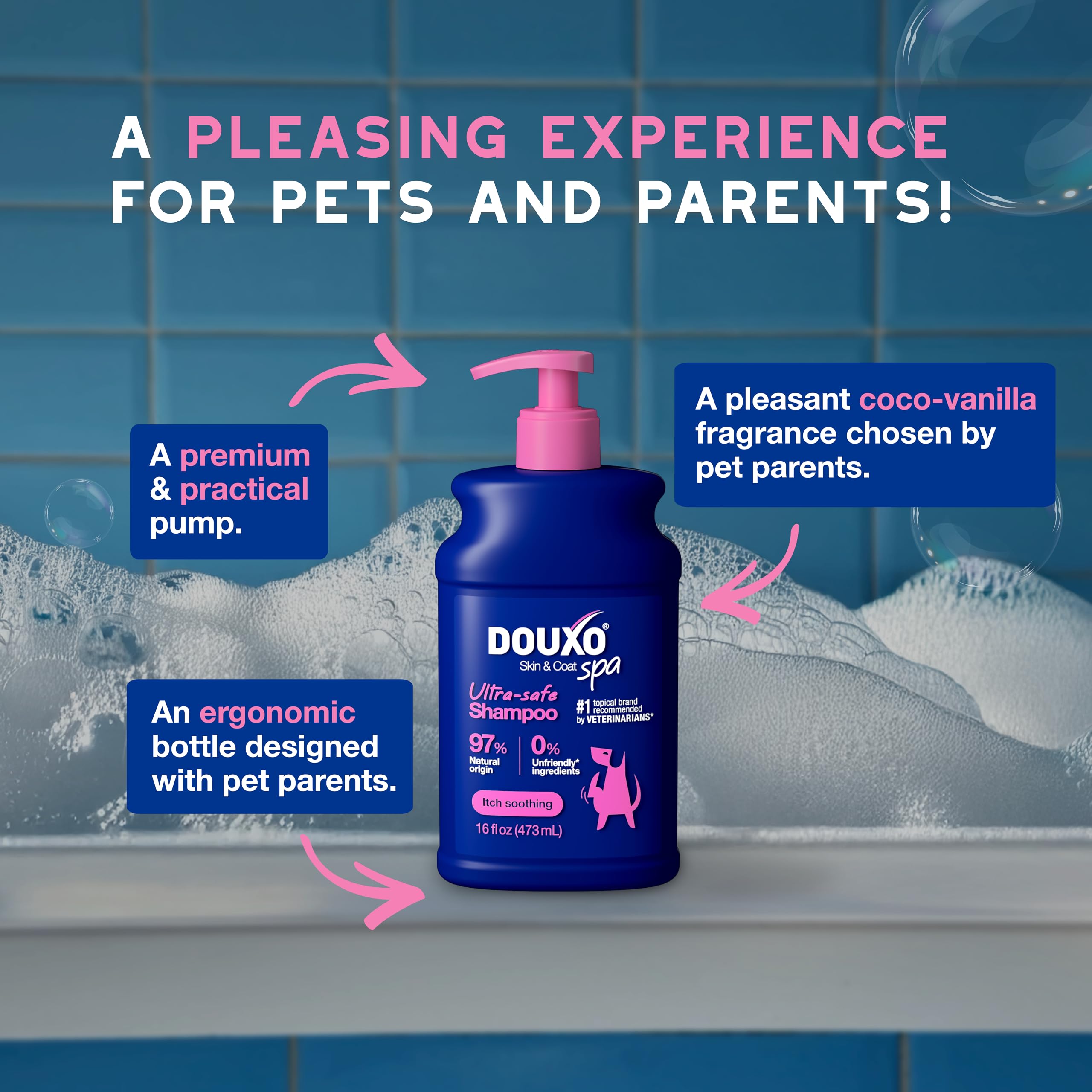 DOUXO Skin & Coat SPA shampoo vet-recommended care routine