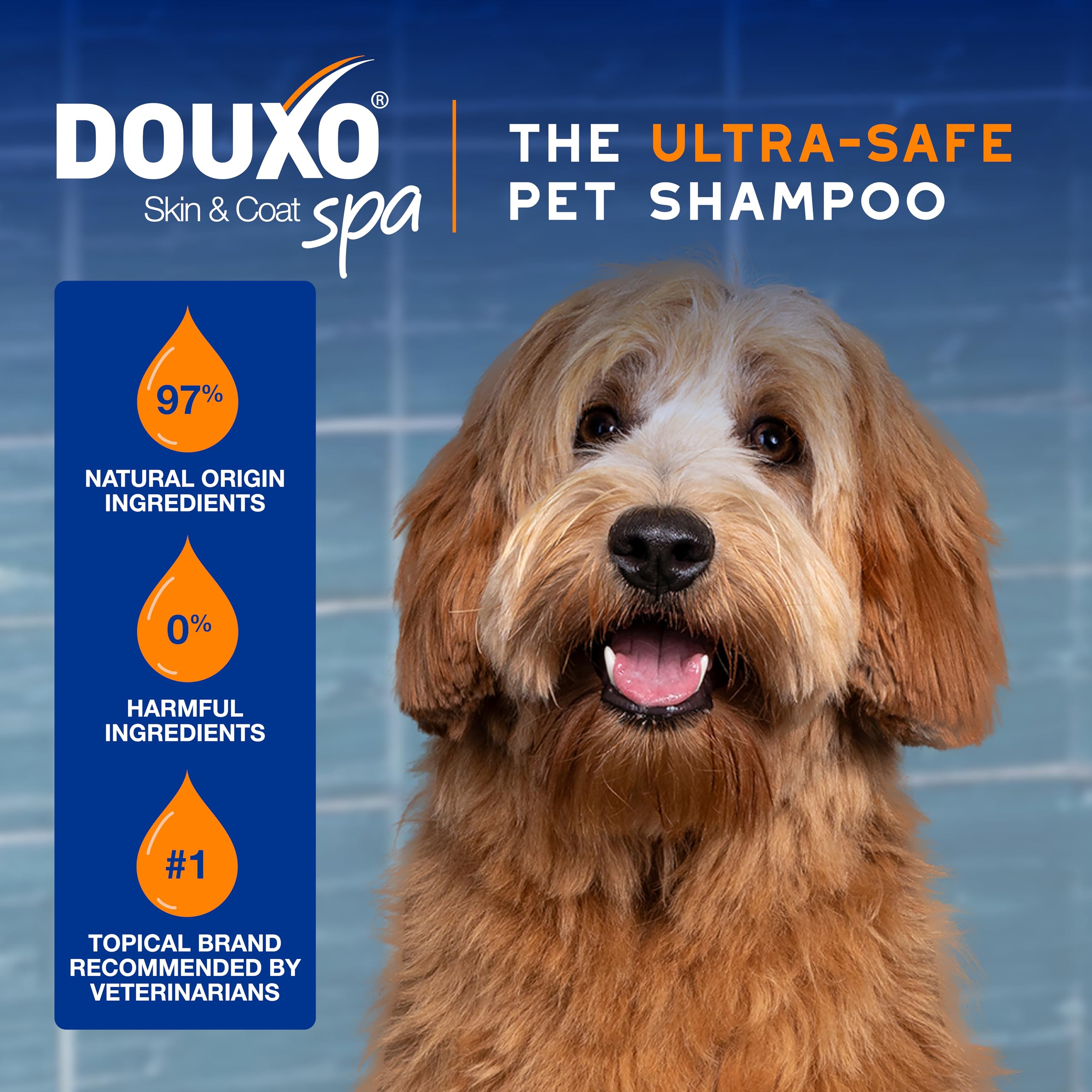 DOUXO Vet-recommended skin care line supports safe, comfy grooming routines.