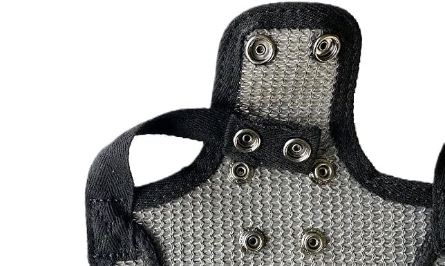 DOWN UNDER OUTDOORS shoulder cover detail showing feather protection when worn with the saddle