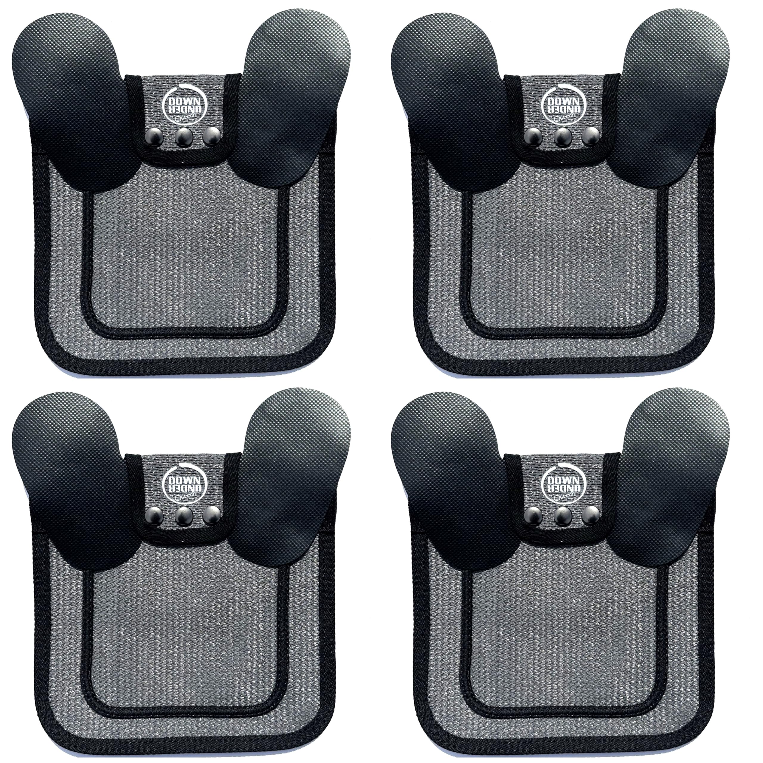 DOWN UNDER OUTDOORS saddles protect hen backs with breathable grey mesh.