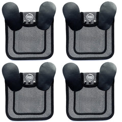 DOWN UNDER OUTDOORS saddles protect hen backs with breathable grey mesh.