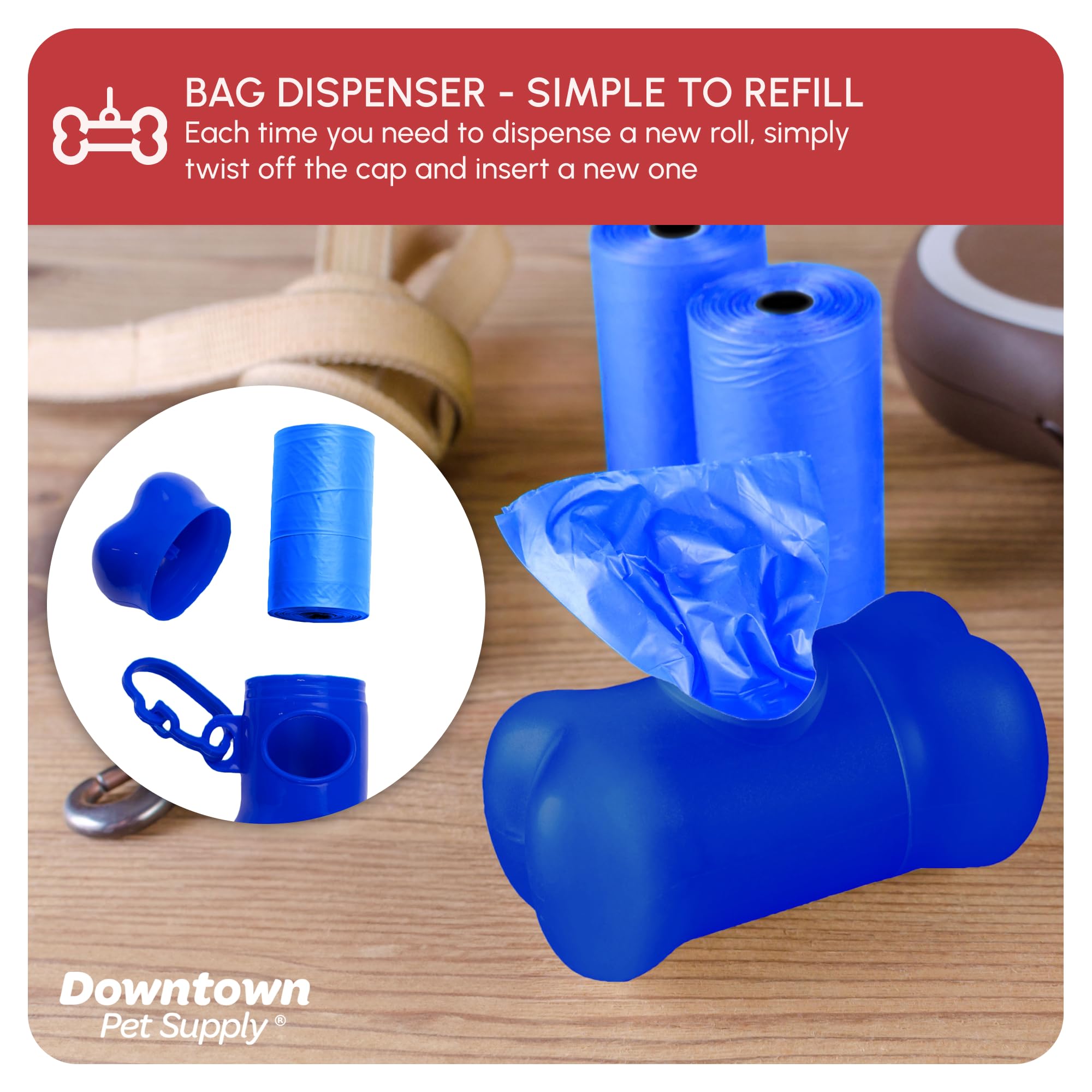 Downtown Pet Supply 1000-count pack keeps you prepared for daily dog walks.
