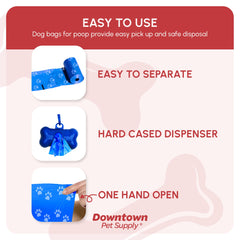 Downtown Pet Supply extra-large leak-proof bags prevent messes during walks.