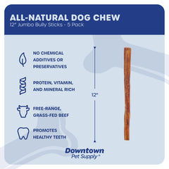 Downtown Pet Supply rawhide-free beef chews promote safe, digestible treats.