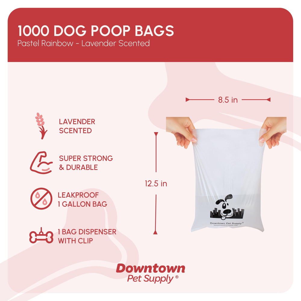 Downtown Pet Supply large leak-proof bags designed to hold up to a gallon during cleanup.
