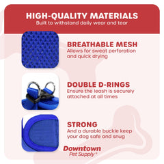 Downtown Pet Supply Step in Harness with secure closure for reliable control on walks.