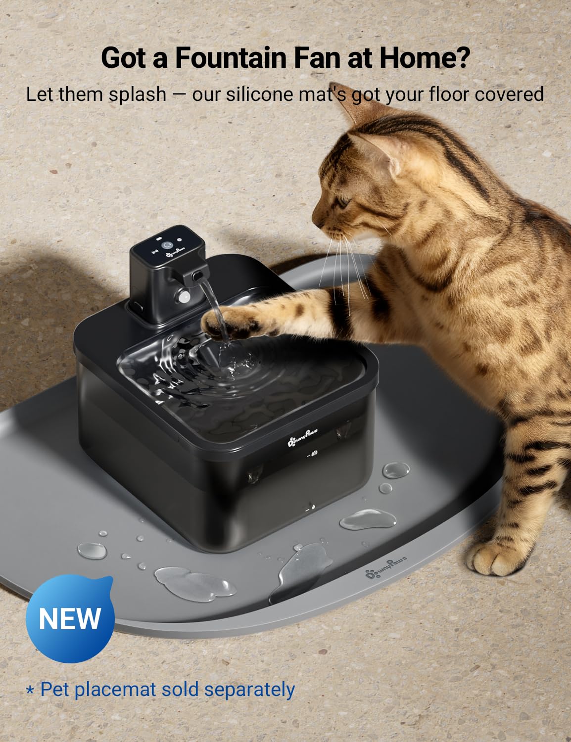 DownyPaws 5-level filtration for improved water quality