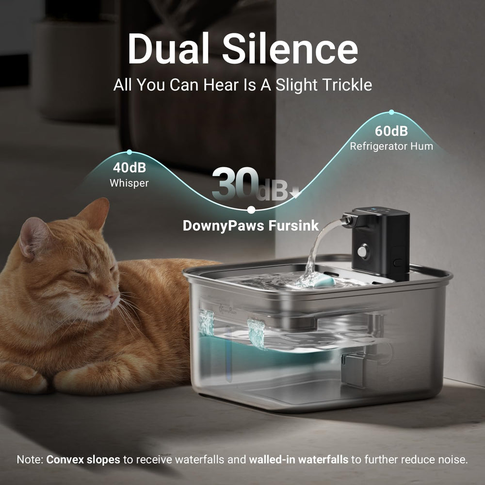 DownyPaws 5-stage filtration keeps water clean for pets