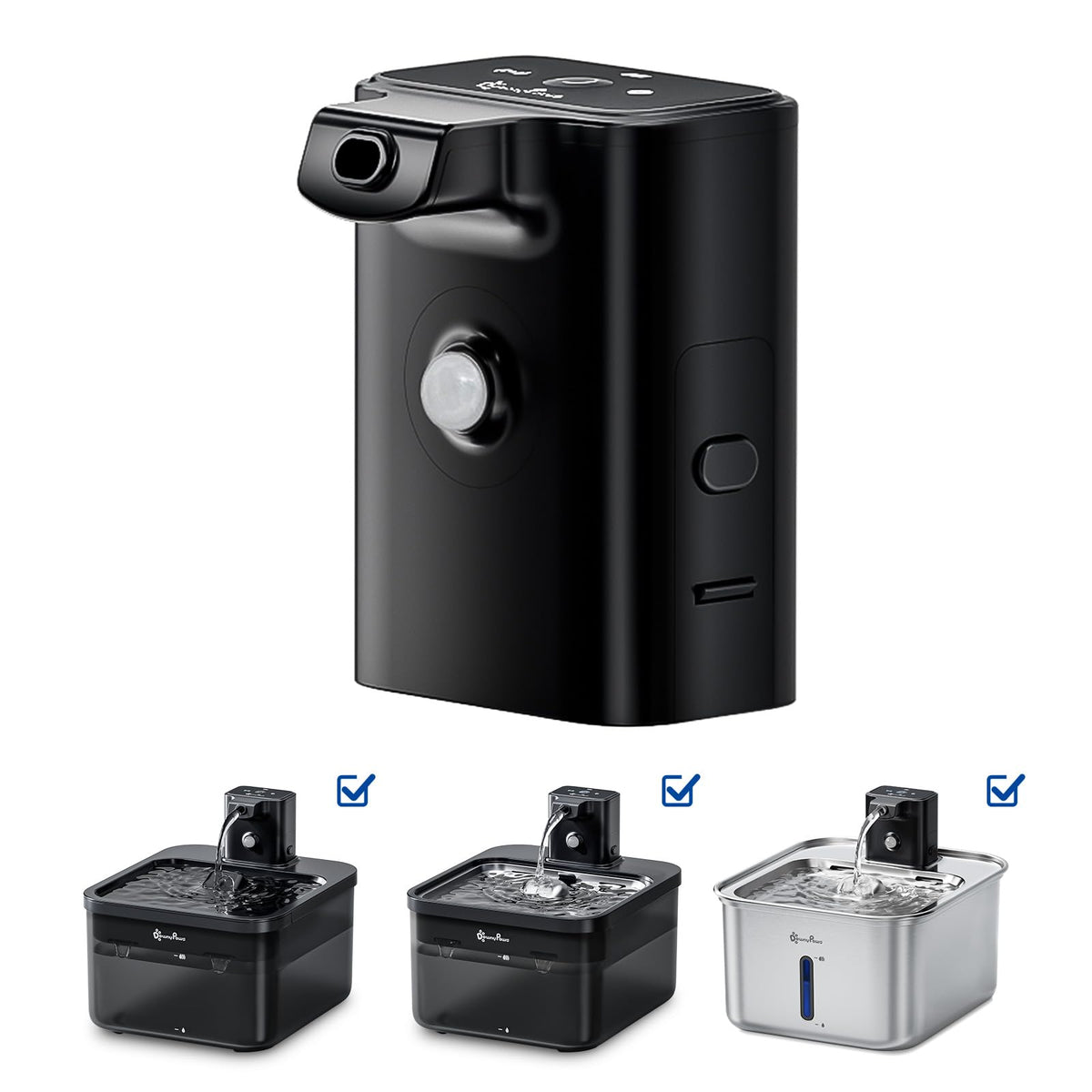 DownyPaws battery compartment black close-up with durable ABS construction for reliable replacements.