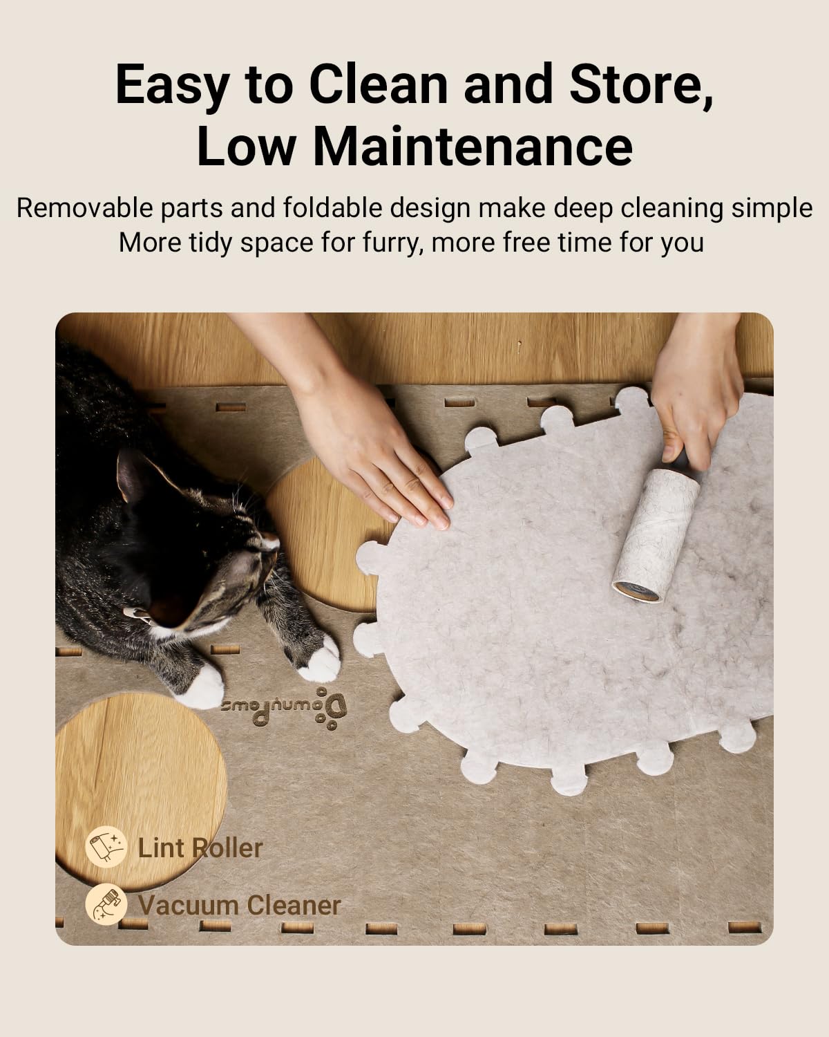 DownyPaws foldable design folds flat for easy storage and travel