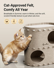DownyPaws cat tunnel bed with 360 cave for hide and seek