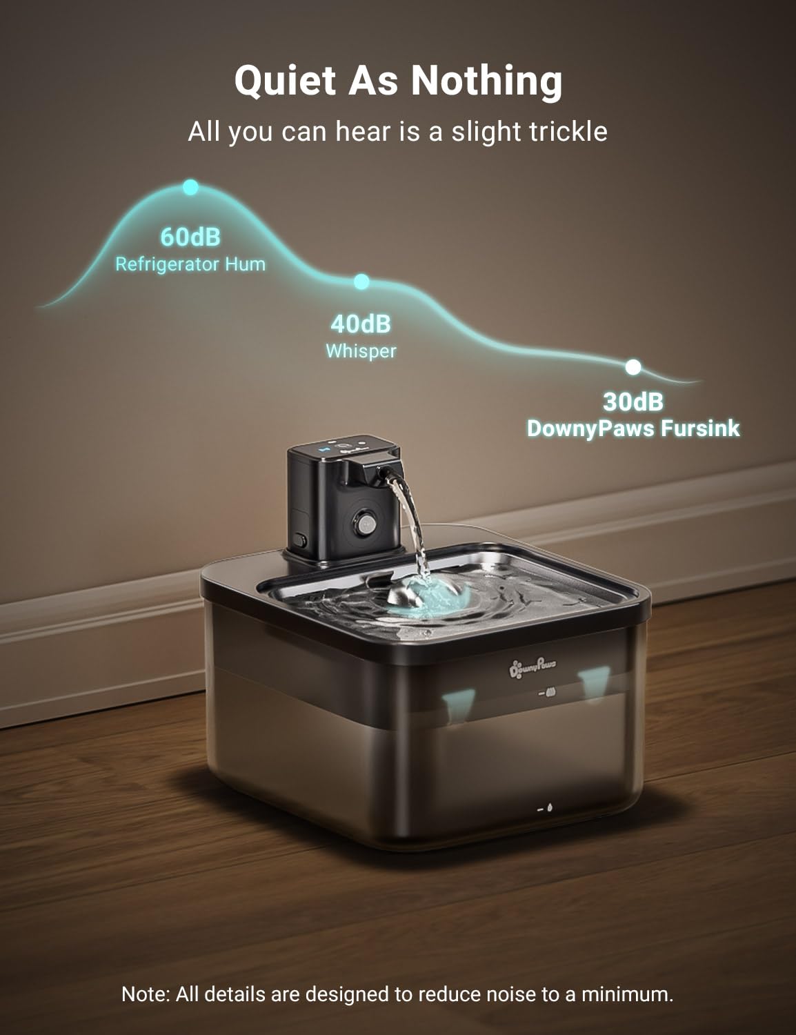 DownyPaws five-stage filtration reduces odors and impurities