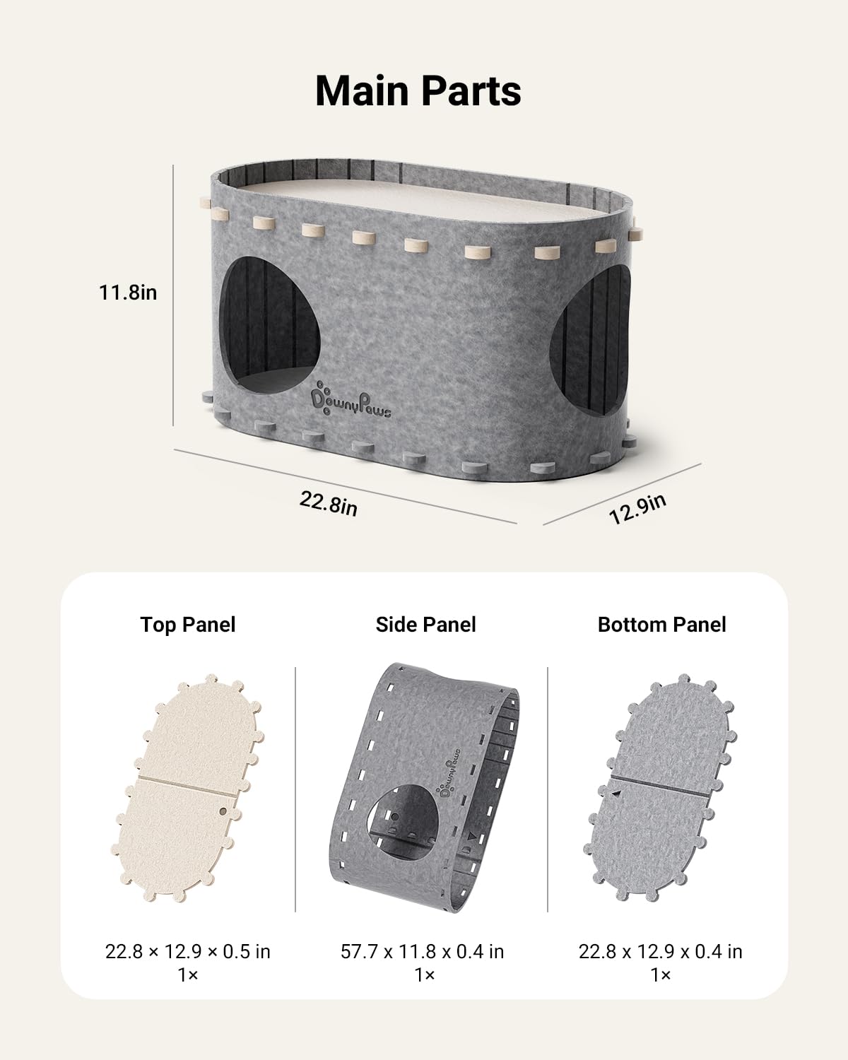 DownyPaws PeekaPurr light-gray color complements modern interiors