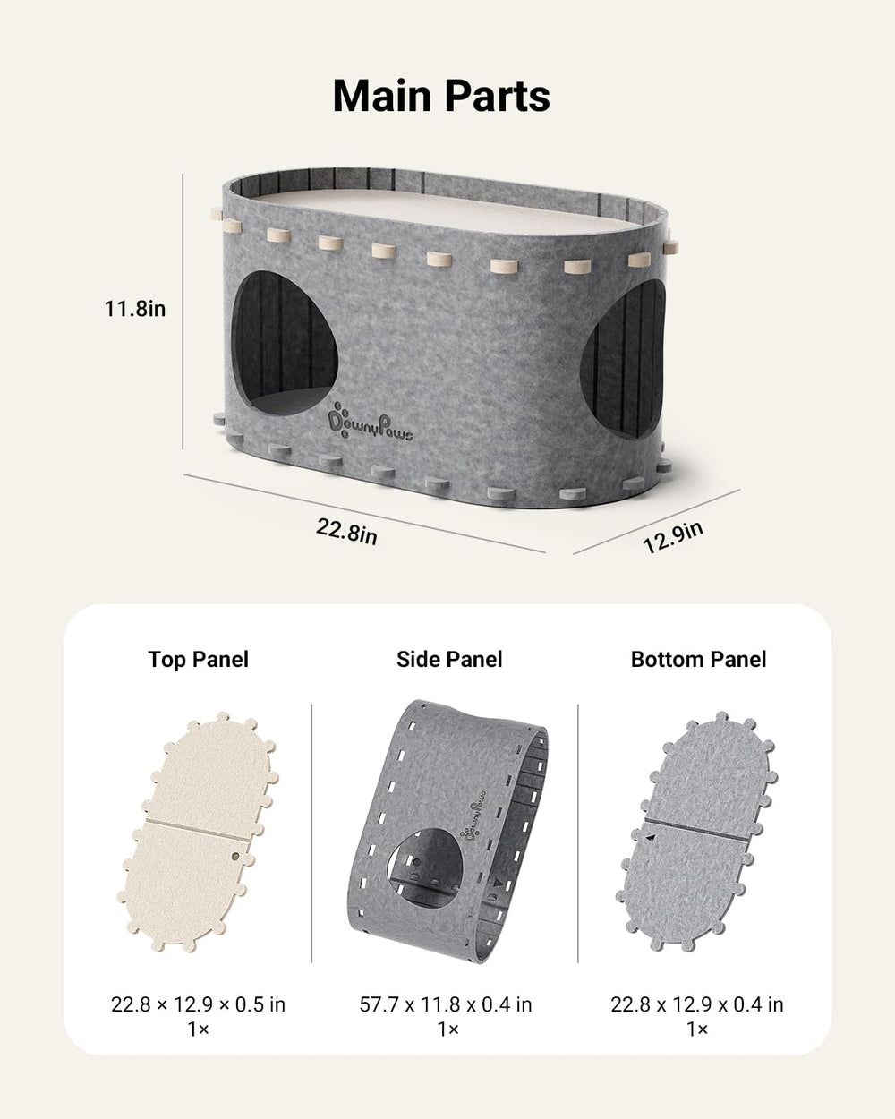 DownyPaws PeekaPurr light-gray color complements modern interiors