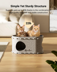 DownyPaws PeekaPurr multi-level design provides per-cat turf and exploration