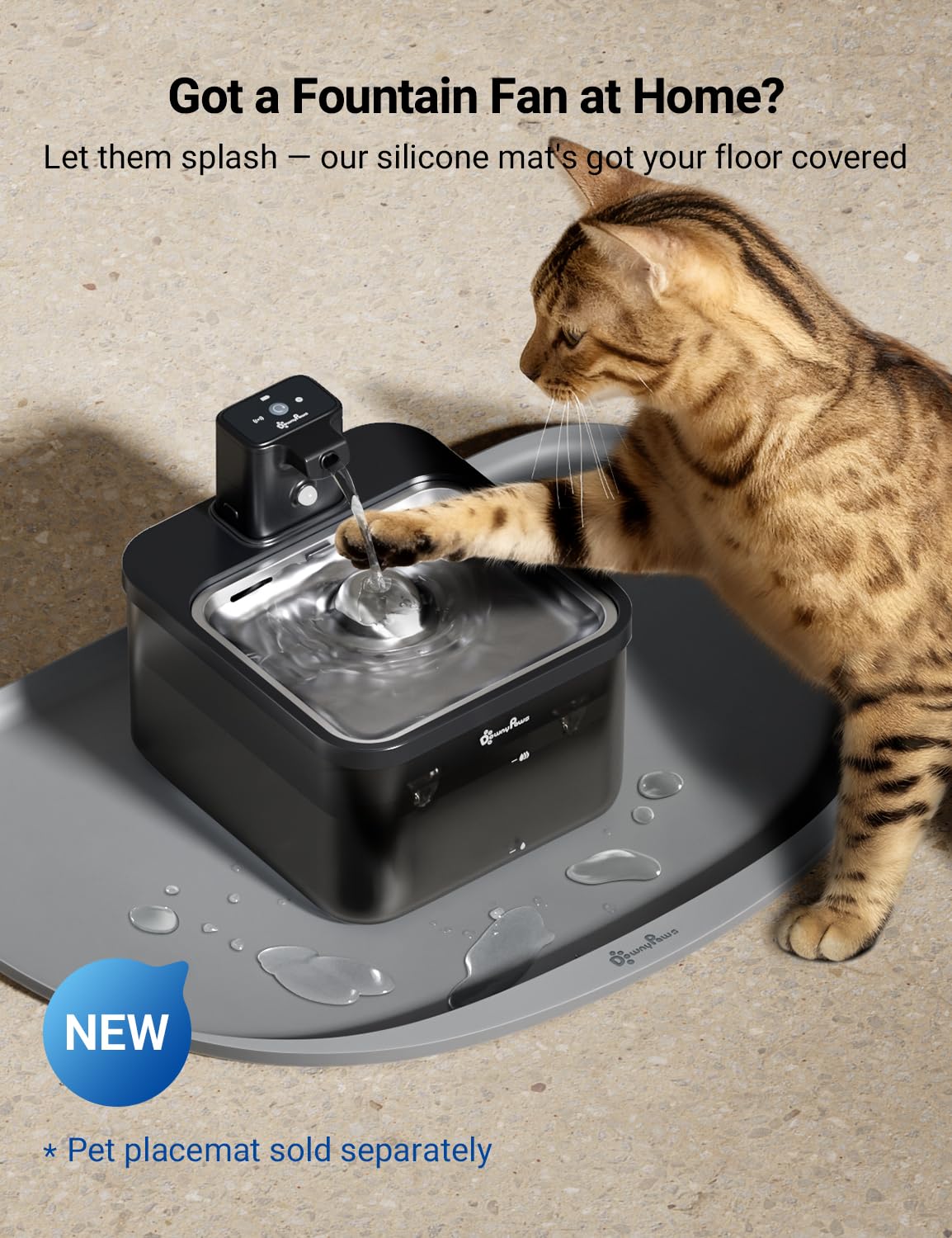 DownyPaws whisper-quiet pump ensures a peaceful home