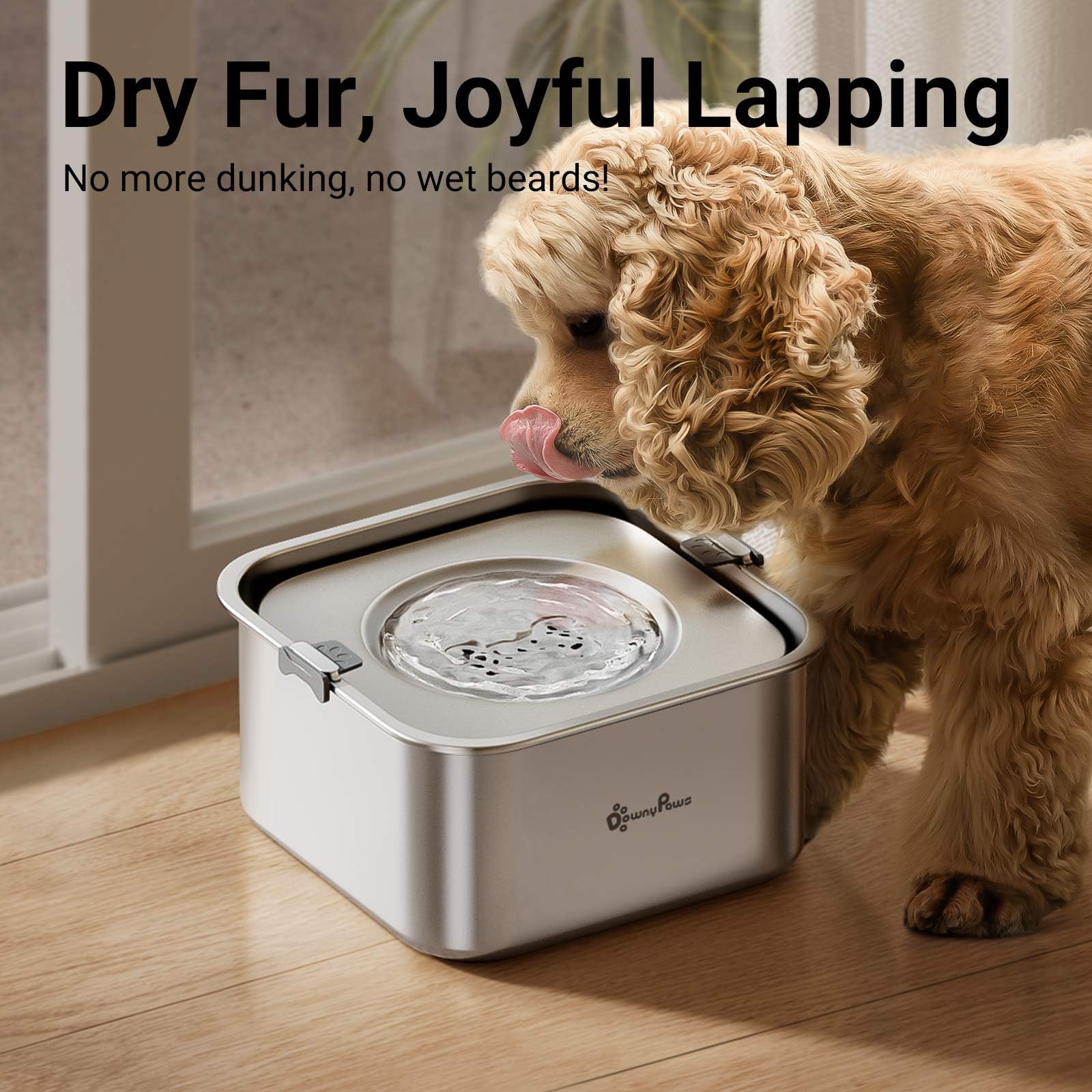 DownyPaws 3L capacity image demonstrates ample hydration for dogs.