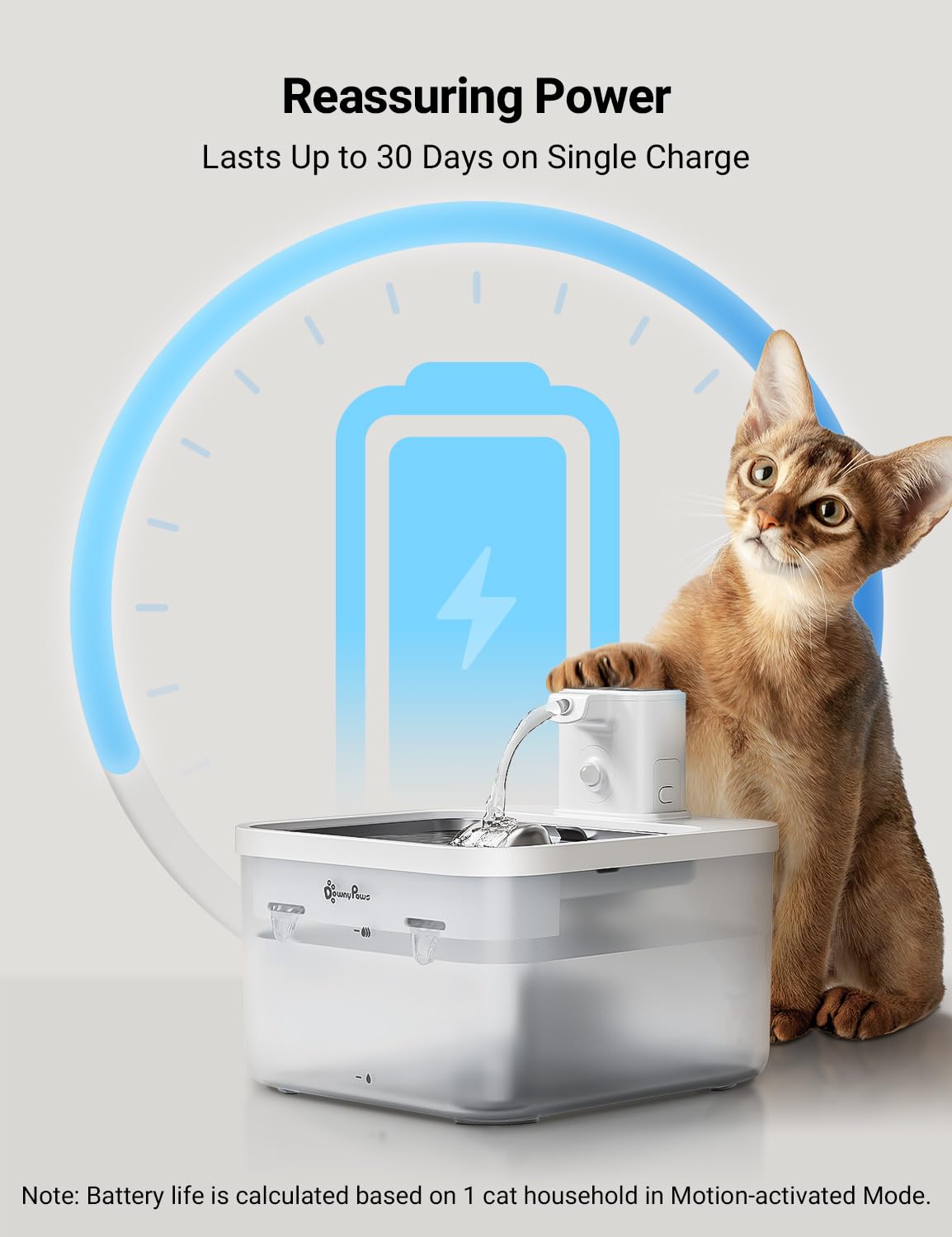 DownyPaws quiet pump delivers whisper-quiet operation during relaxed moments.