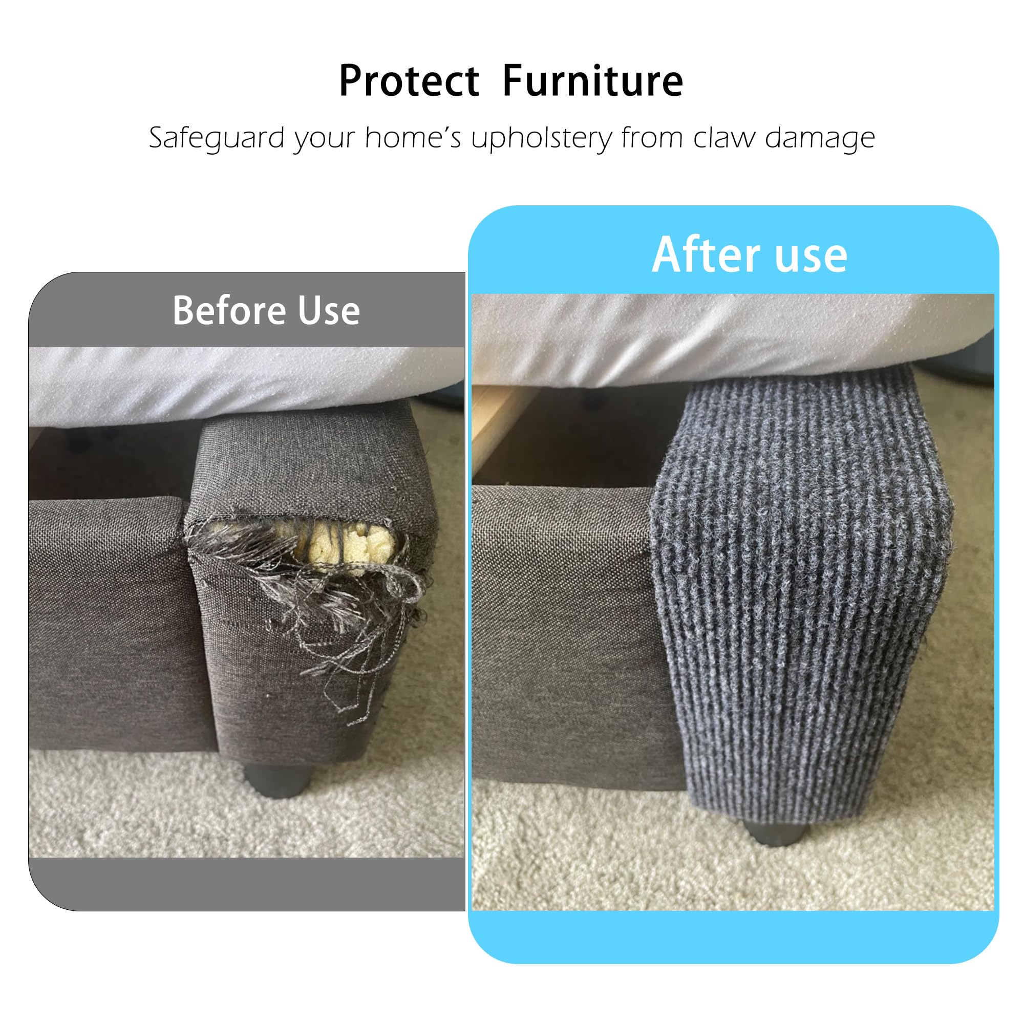 DOZZOPET scratch mat in gray offers easy peel-and-stick setup.
