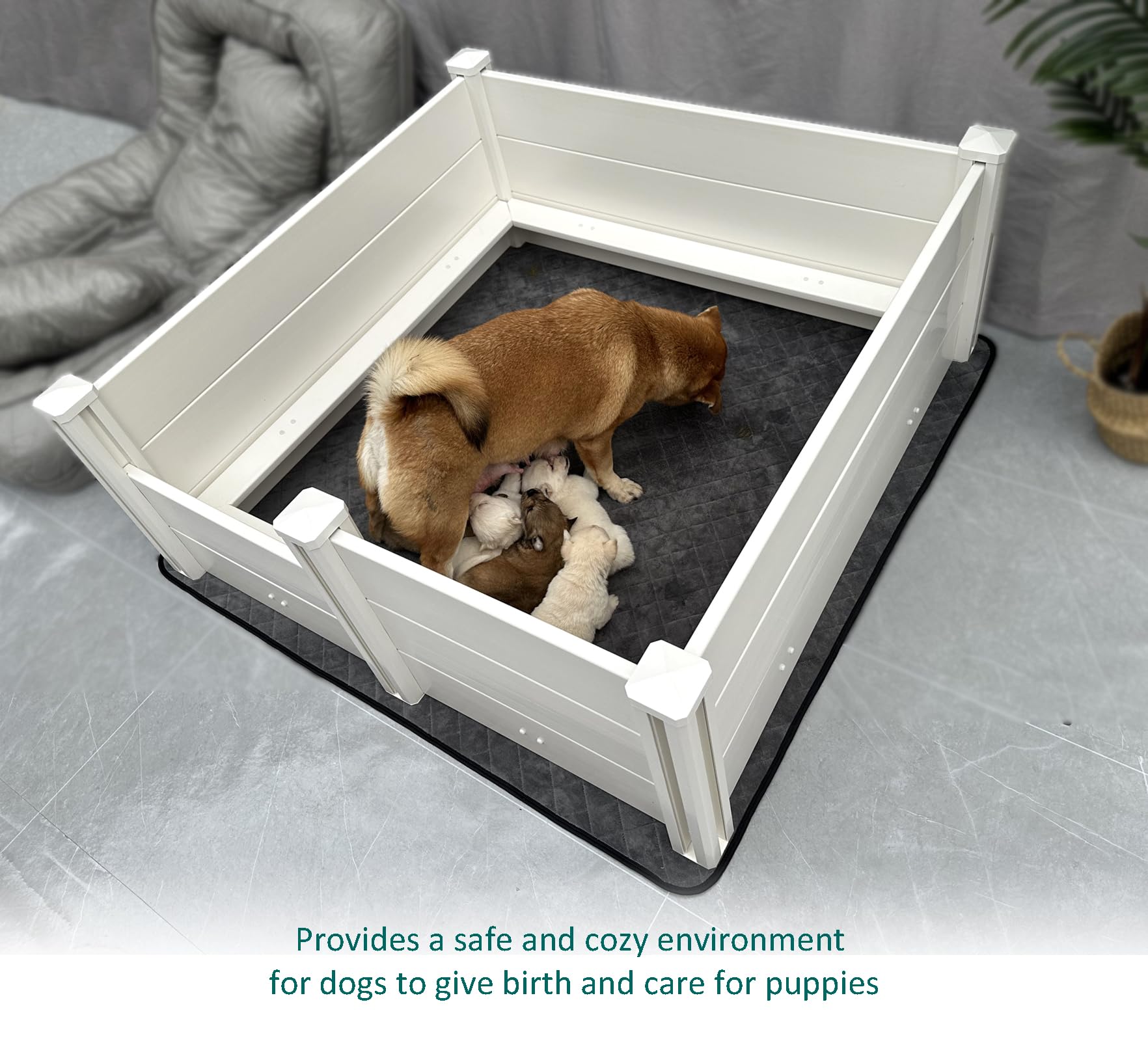 DOZZOPET whelping box easy-clean surfaces simplify maintenance